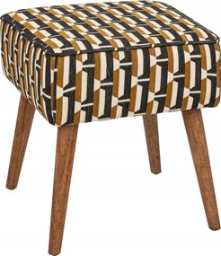 Chiara szék kárpitozott fekete ülő lábtartó nappali dekoráció