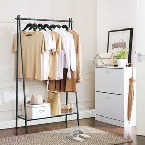 LINEA álló ruhafogas, fekete