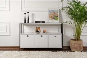 Fehér matt konzolasztal 29,5x120 cm Solace – Kalune Design
