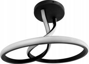 Mennyezeti Lámpa Függeszték Plafon Led Csillár 30 CM Fekete Modern Hideg