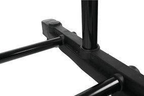 Görgős ruhaálvány, rozsdamentes fém/fekte műanyag, DOLFO NEW