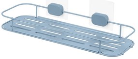 Világoskék öntapadós fém fürdőszobai polc Grena – Compactor