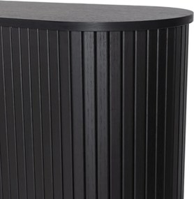 Kétajtós, tolóajtós komód 180 cm méretben, fekete színben TRISH