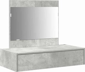 vidaXL Öltözködőasztal fiókkal tükörrel Szürke 83 x 40 x 70 cm Faanyag