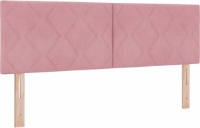 vidaXL Fejtámla Rózsaszín 160 cm Bársony