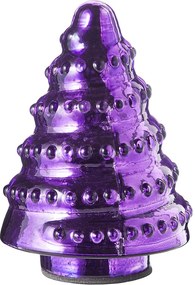 X-MAS üveg fenyő 10 cm ,lila