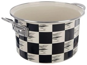 Orion Smaltovaný hrnec Šachovnice Lem , 3 l, pr.20 cm