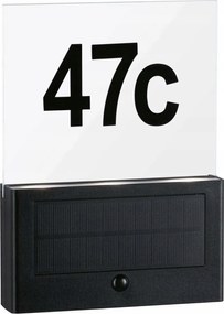 Paulmann Napelemes Led hĂĄzszĂĄm Neda, szenzoros, IP44, 3000K, antracit