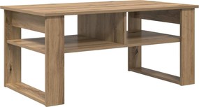 vidaXL Dohányzóasztal tárolóval Artisan tölgy 96 x 54 x 44 cm Faanyag