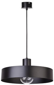 Csillár zsinóron RIF 1xE27/60W/230V á. 35 cm fekete