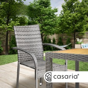 Deuba Comfort rattan székek 4 db - szürke