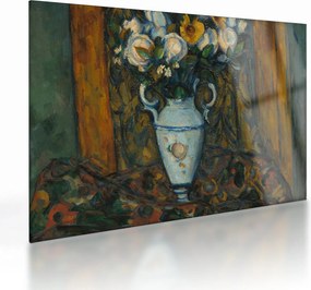 Üveg kép - Paul Cézanne, Vase of Flowers, reprodukciók (70x50 cm)