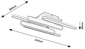 Rabalux 71050 - LED mennyezeti lámpa SINDRI LED/36W/230V