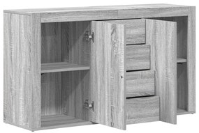 oldalszekrény Szürke Sonoma Szerelt fa 120 x 36 x 69 cm