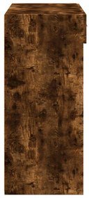 füstös tölgy színű szerelt fa magasszekrény 80 x 42,5 x 124 cm