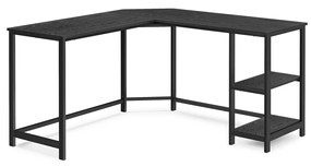 Irodai íróasztal L alakú - fekete