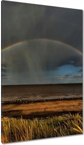 Vászonkép 80x120 Tęcza a tengerparton
