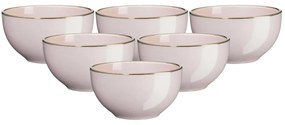 Mäser levesestál Metallic RIM Pink, 18,6 cm, 6 db-os