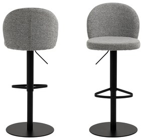 Fekete-szürke állítható magasságú bárszék (ülésmagasság 55 cm) Patricia – Actona