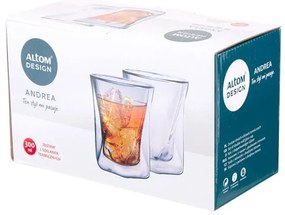 Boroszilikát design whiskys pohár készlet - 2 darabos - 300 ml