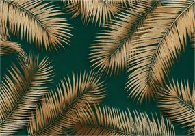 Fotótapéta Levelek Glamour Zöld Hálószoba Nappali Tapéta Flizelina 150x105