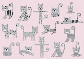 Gyerek fotótapéta skandináv cicák 208 x 146