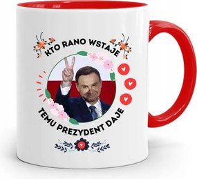 Piros Elnöki Bögre Andrzej Duda Pis Egészség felirattal