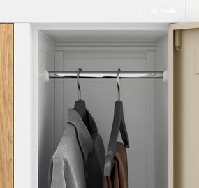 BHP öltözőszekrény fehér/arany tölgy: Eco Design 10 ajtós BARTEK