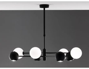 Jupiter 1998 - Csillár rúdon MOKA 4xGU10/10W/230V + 4xG9/10W/230V fekete/fehér