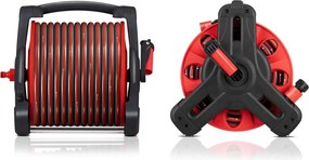 Juskys Hordozható tömlődob Basic 30m - piros