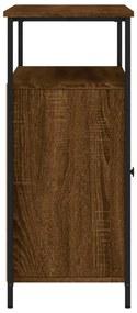 barna tölgy színű szerelt fa tálalószekrény 100 x 35 x 80 cm