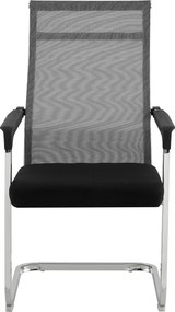 Konferencia szék, szürke/fekete, RIMALA NEW