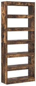 Füstölt Tölgy Könyvespolc Füstölt Tölgy Fa 80 x 30 x 198 cm