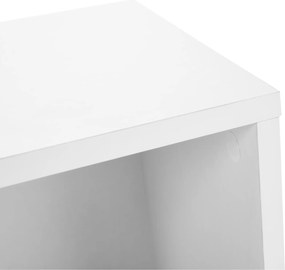 Gyerekkönyvtár ülőhellyel, fehér/szürke, FERIA