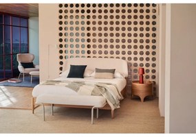 Bézs-natúr színű kőrisfa franciaágy ágyráccsal 180x200 cm Octavia – Kave Home