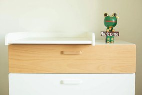 Gyerek komód fehér /bükk  HOPPA