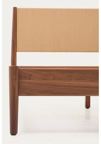 Sötétbarna franciaágy ágyráccsal 160x200 cm Elan – Kave Home