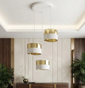 Emibig modern függeszték lux fehér arany emi1650/3prem