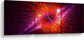 Modern tüskés absztrakció képe (órával) (90x30 cm)
