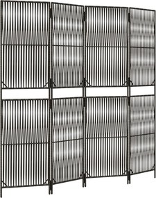 vidaXL szürke 4 paneles polyrattan térelválasztó