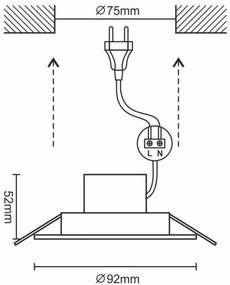 LED Dimmelhető fürdőszobai lámpa LED/7W/230V 3000K-6500K Wi-Fi Tuya IP44