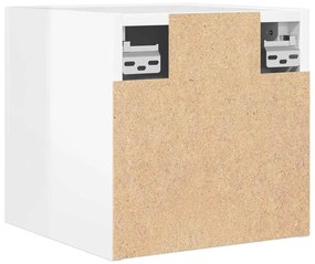 magasfényű fehér falra szerelhető TV-szekrény 30,5 x 30 x 30 cm