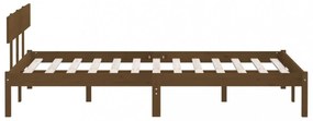 mézbarna tömör fenyőfa ágykeret 120 x 200 cm