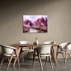 Kép - Őszi tájképfestés (üvegen) (70x50 cm)
