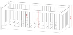 Gyerekágy 90 cm Connie (ágyráccsal) (fehér). 1012929