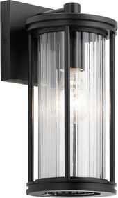 Kichler Barras KL-BARRAS2-S-BK Fali lámpa 1x40W/E27 IP44
