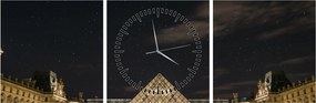 Kép - Louvre éjjel (órával) (90x30 cm)