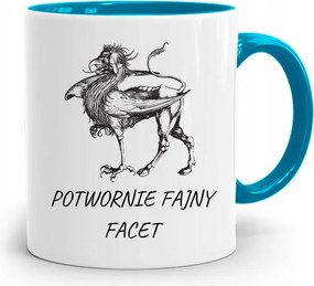 Kék Bögre Fiúnak Szörnyen Vagány Srác nyomott mintával