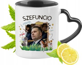 Fekete Pis Bögre Fekete Szív Alakú Füllel Ajándék Nyomtatott