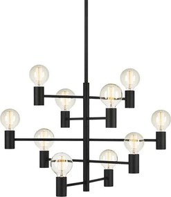 MARKSLÖJD 107187 PARIS Glamour Csillár Fekete E27 IP20